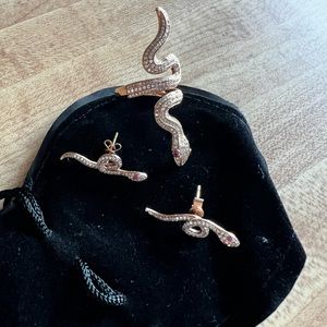 Fighting Eel Rola ring and earrings set